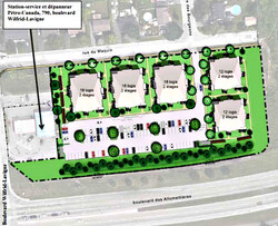 Le projet résidentiel sur la rue du Maquis prévoit la construction de cinq immeubles de deux étages.
Credit: Gatineau