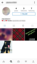 Page Instagram d’une identité frauduleuse. Quoi surveiller sur le compte Instagram d’un enfant? Portez attention au petit nombre de messages et photographies publiées qui ne correspondent pas à une vrai personne.         
 Image : Capture d’écran, Instagram