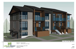 Le dessin industriel donnant un avant-goût d’un des futurs immeubles du Domaine Lattion.