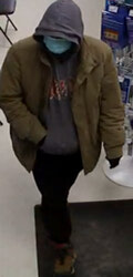  Image du voleur captée par une caméra de surveillance. 
