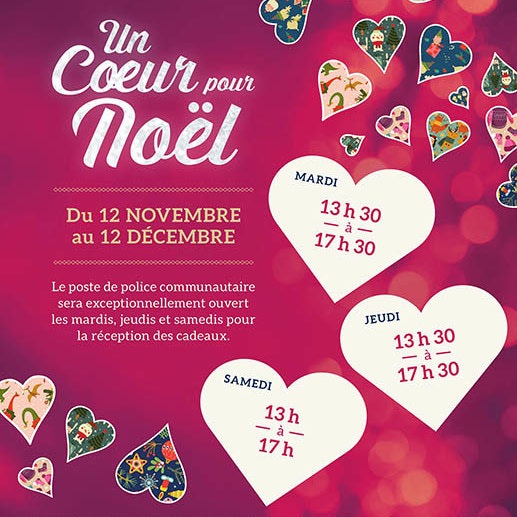 Un cœur pour Noël, initiative au profit des enfants démunis