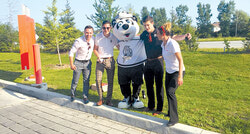 De gauche à droite :  Jean-Philippe Carrier, Michael Tourangeau, Charles-Antoine Roy et Cynthia Carrier. Photo : Jerry Alary
