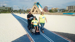 Image du tapis Mobi-mat à Treasure Island Beach en floride
