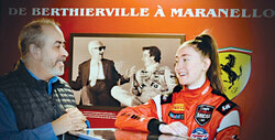 Le 4 mars, il a été dévoilé que la jeune prodige de 16 ans, Marie-Soleil Labelle, sera la plus jeune pilote de la série Nissan Micra Cup 2020, représentant l’équipe de course Gilles Villeneuve. Sur la photo, Marie-Soleil Labelle (à droite) discute avec Alain Bellehumeur, directeur général du Musée Gilles-Villeneuve, lors d’une cérémonie spéciale au musée de Berthierville (Québec). Photo : Musée Gilles-Villeneuve