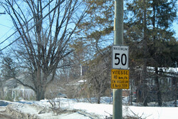 La limite de vitesse sera de 40 km/h sur le chemin Vanier dans le district de Deschênes à partir du 8 avril. 
Photo: Charles Fontaine