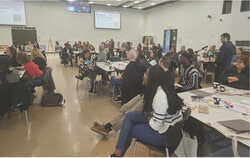 Presentation of the Grouping of Community Mental Health Organizations in Outaouais, during the day of reflection on mental health at UQO. Photo: Facebook page