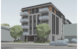 Digital rendering of 5-storey, 33-unit affordable housing complex planned for 404 boulevard Alexandre-Taché. Photo: Courtesy
