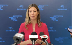 Gatineau Mayor Maude Marquis-Bissonnette during the press scrum on February 4, 2025. Photo: Screenshot