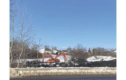 Work being done on site on February 14. Photo: Sophie Demers