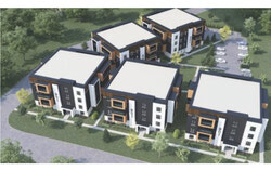 Digital rendering of the plans for the new residential project on Chemin Vanier and Rue d'Anvers. Photo: Courtesy