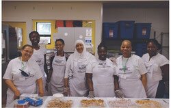 Kitchen staff representing the Aylmer Food Centre at the May 30 Open House. (JO) Photo: Jude Osmond