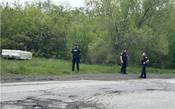 Police on the scene after Deschênes residents reported hearing what they believed were gunshots. Photo: Melissa Barr