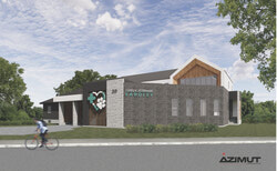 Digital mockup of the plans for the Eardley Veterinary Clinic expansion. Construction is underway and will continue for the next six months. Photo: Courtesy