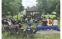 Orchestra playing at Parc de l’Imaginaire (July 8, 2025). Photo: Lily Ryan