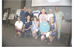 Volunteers who worked the event: Back row, from left, Dru Allen, Diane Cooper, Dave Cardinal, André Sirois, Esperanza Garrido, Chantal Lareau, Terry Clarke. Front row, from left, Teresa Clarke, Sylvie Chevrier, Brenda McGuire, Geneviève Marquis, and Hélène Tremblay. Absent from photo, Barry Jones, Claude Bisson-Routhier, Bernard Lupien and Louise Laplante. Photo: Courtesy