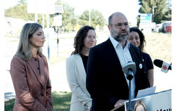 Mr. Arian Corbo, candidate for Action Gatineau in Manoir-des-Trembles–Val-Tétreau, says he is concerned about safety around schools, being himself a primary school teacher. Photo: Christian Rochefort