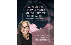 Event poster with photo of Abbie Kwong Pilon (August 20, 2025). Photo: Courtesy of Abbie Kwong Pilon