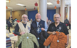 From left to right: Josef Doerig, former Grand Knight of the English-speaking Council, Patrick L. Doyon, Grand Knight, and Marc Rousson, Financial Secretary, both from the French-speaking Council of the Knights of Columbus in Aylmer. Photo: Courtesy