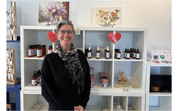 Bettina Hamacher in her new shop Bettina & Cie located at 105 rue Principale. Photo: Sophie Demers