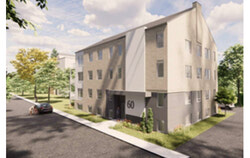 Architectural plans for a three-storey 12-unit apartment building. Photo: Courtesy 