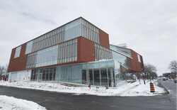 Constance Provost building on February 27 from the corner of Principale and Court Streets. Photo: Sophie Demers