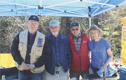 Mycologues amateurs de l'Outaouais kiosk, Yvan Liben, Ross Malegus, Donald Déry and Michelle Page. Photo: Jude Osmond