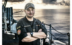 Olivier Assaf-Maisonneuve originaire d’Aylmer, dans le cadre de l’opération HORIZON sur Le NCSM Charlottetown. Photo : Courtoisie 