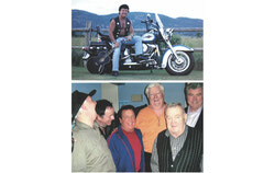 Photo: Hugh with his prized motorcycle. Photo: Courtesy

Photo: (left – right)  Lorne Daley, Freddie Dixon, Hugh Scott, Charlie Kitts, Charlie Muldoon, and friends. Photo: taken at a Westboro Legion Jamboree Fundraiser c. 2008.