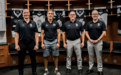 From left to right, Serge Beausoleil, Maxime Talbot, Sébastien Charpentier, and François Beaudry. Photo: Gatineau Olympiques