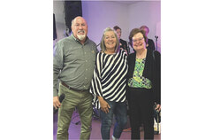 Patrick L. Doyon, Grand Knight of Aylmer Council 5281, with Colinda Dubeau and Lynn Foran from the Aylmer Food Centre’s board of directors. The Aylmer Knights of Columbus presented an $850 cheque to the Food Centre, representing the surplus donations received during the fundraising campaign to replace the community fridge. Photo: Courtesy