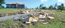 L’une des nombreuses maisons d’Aylmer Nord et de Breckenridge gravement endommagées par la tornade du 
21 septembre. (LR)