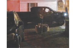 Photos of the suspect black pickup truck near the scene of the fire at 96 Brook Street that Gatineau police are looking for. Photo: Courtesy