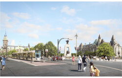 Gatineau would like to see the Government of Canada cover 100 per cent of the costs for Ottawa’s portion of the tramway, creating a precedent for the federal government. Photo: Tramway Gatineau-Ottawa project office Website