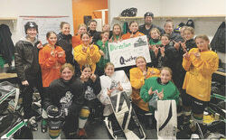The M13AAA Outaouais Intrepides Girls Hockey Team has made history as the first girls’ team from the National Capital Region to qualify for the prestigious Quebec Peewee Tournament. Photo: Courtesy of the M13AAA Outaouais Intrepides Girls Hockey Team