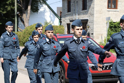 Cadets from Escadron 500 Outaouais marching during the ceremony to commemorate the 84th anniversary of the Battle of Britain. Sunday, September 15, 2024. Photo: Alana Repstock