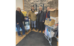 Marie-Josée Porlier from Maison Mathieu-Froment-Savoie, Gilles Blais (Lib) and Merouane Benlafkih (GM at the Lib)