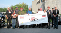 Le Relais national de motocyclettes de la Police militaire s’arrête à la Légion d’Aylmer pour déjeuner, le 18 août.
Photo: LRC