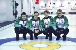 Jacob Clarke et son équipe ont pris part aux Jeux d’hiver de l’Ontario en curling la fin de semaine dernière. 
Courtoisie