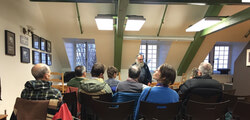 L’historien Roger Blanchette lors de la conférence. Photo: Nathalie Nadeau Mijal
