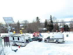 Un homme demeurant sur la rue Terrasse-Eardley s’est fait arrêter 
pour possession de pornographie juvénile, le 30 janvier. Photo: Courtoisie